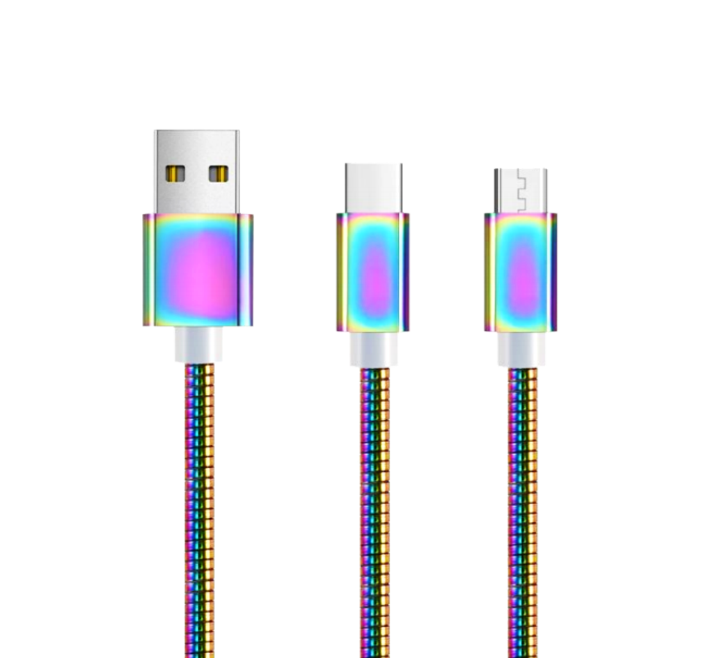 Gradient color metal tube data cable