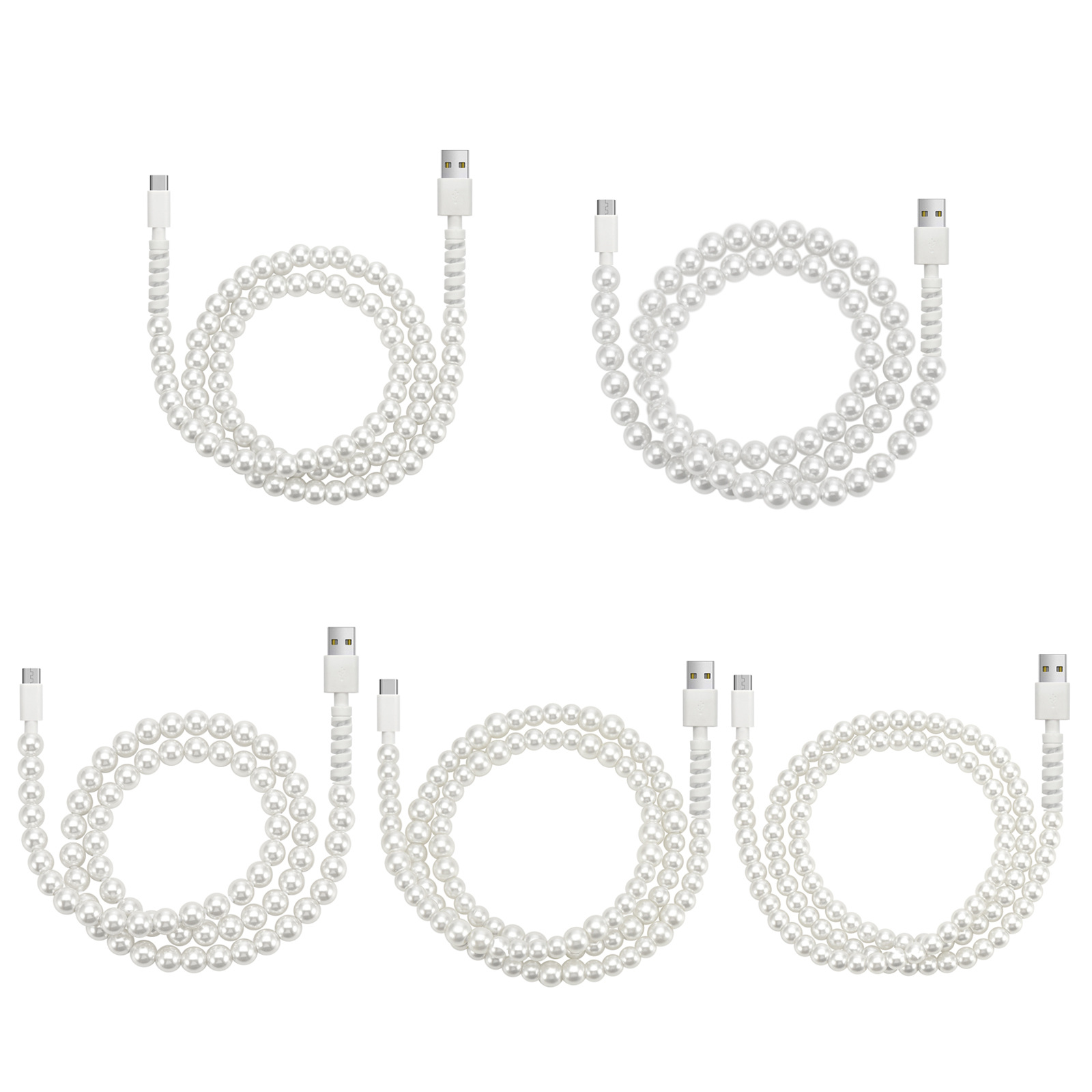 Applicable to Android Apple TYPE C Huawei Xiaomi iPhone Pearl fast charging mobile phone data cable